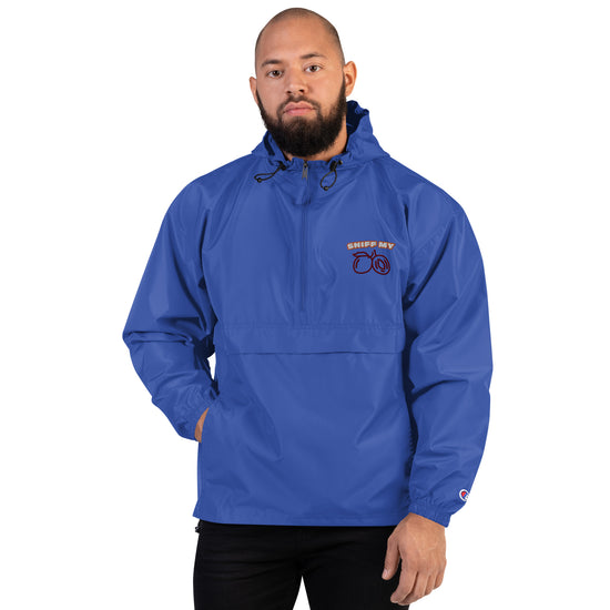 SNIFF MY PLUMS Embroidered Champion Packable Jacket
